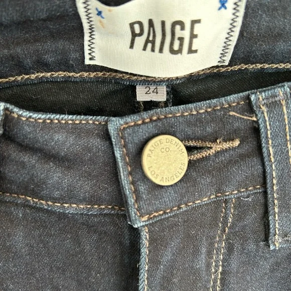 Women's Paige Verdugo Ankle Dark Blue Jeans - Picture 4 of 8